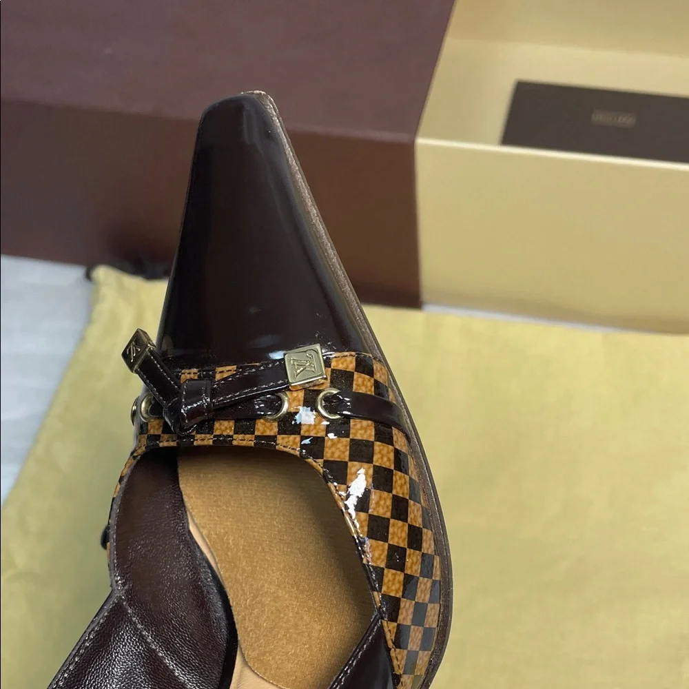 Louis Vuitton Black and Brown Heels